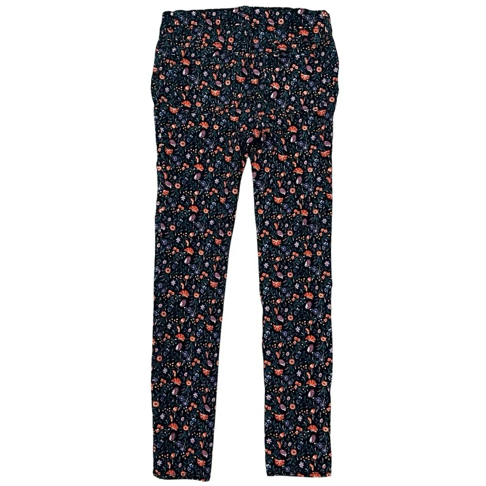 Old Navy Rockstar Jeggings Girls 12 Black Hedgehog Floral